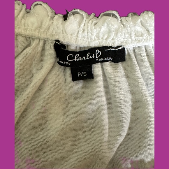 Charlie B Off-Shoulder Silky Blouse - Picture 3 of 4